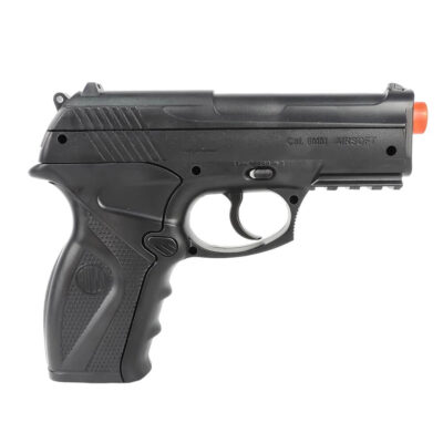 Pistola AIRSOFT Rossi C11 CO2 Wingun Pressão Atira Esferas de Plástico 6mm com Magazine 13 BBs