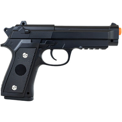 Pistola AIRSOFT Rossi PT92 Vigor VG V22 Black Preta Spring Mola Atira Esferas de Plástico BBs 6mm