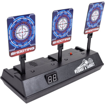 Alvo Eletrônico Automático para Airsoft e Arma de Gel Rossi 3 Alvos com Som e Marcador de Pontuação