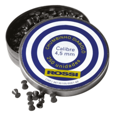 Chumbinho Rossi Diabolô 4,5mm (.177) 0,53g 250un. para Espingarda Carabina de Pressão Tiro ao Alvo