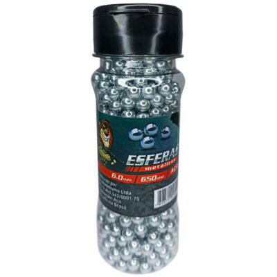 Esfera de Aço 6mm Leão Niquelado para Pistola de Pressão Revólver Co2 Bolinha de Metal (650un)
