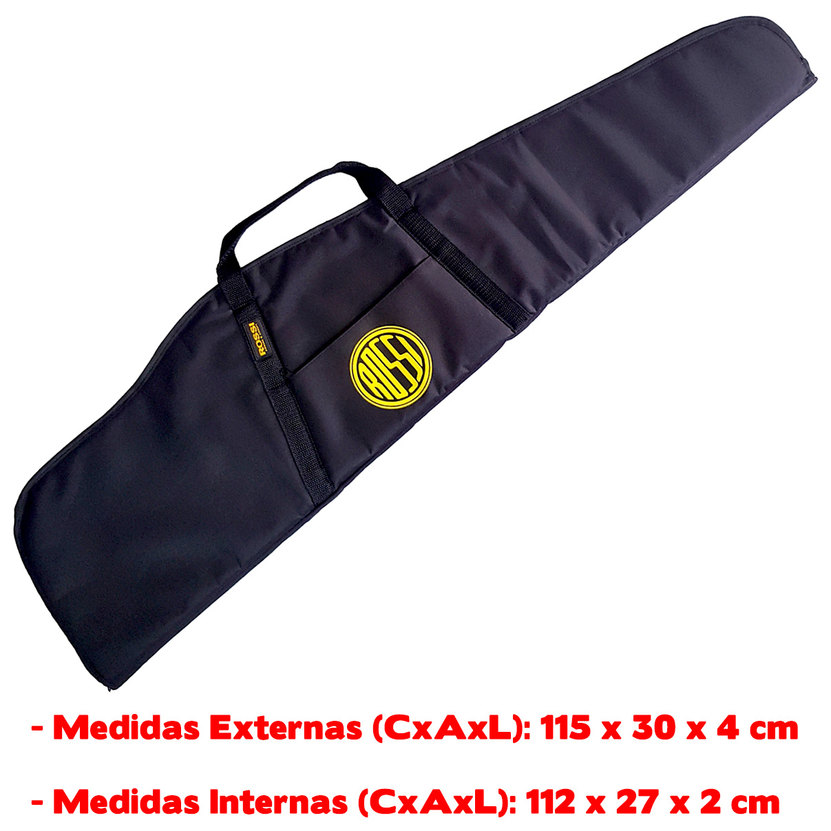 Capa para Carabina de Pressão com Luneta Estofada 8mm Rossi Drome Premium 115x30cm Espingarda Rifle - Imagem 5