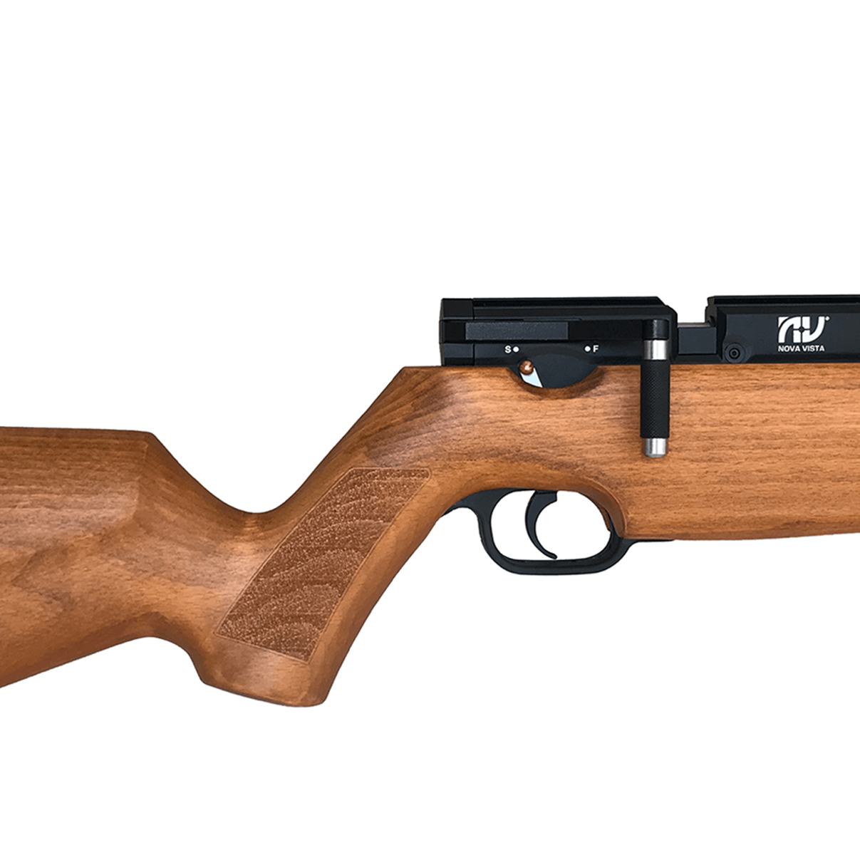 Carabina de Pressão PCP Nova Vista Alpha 5,5mm Wood Madeira Regulada Seletor de Potência High/Low - Imagem 4