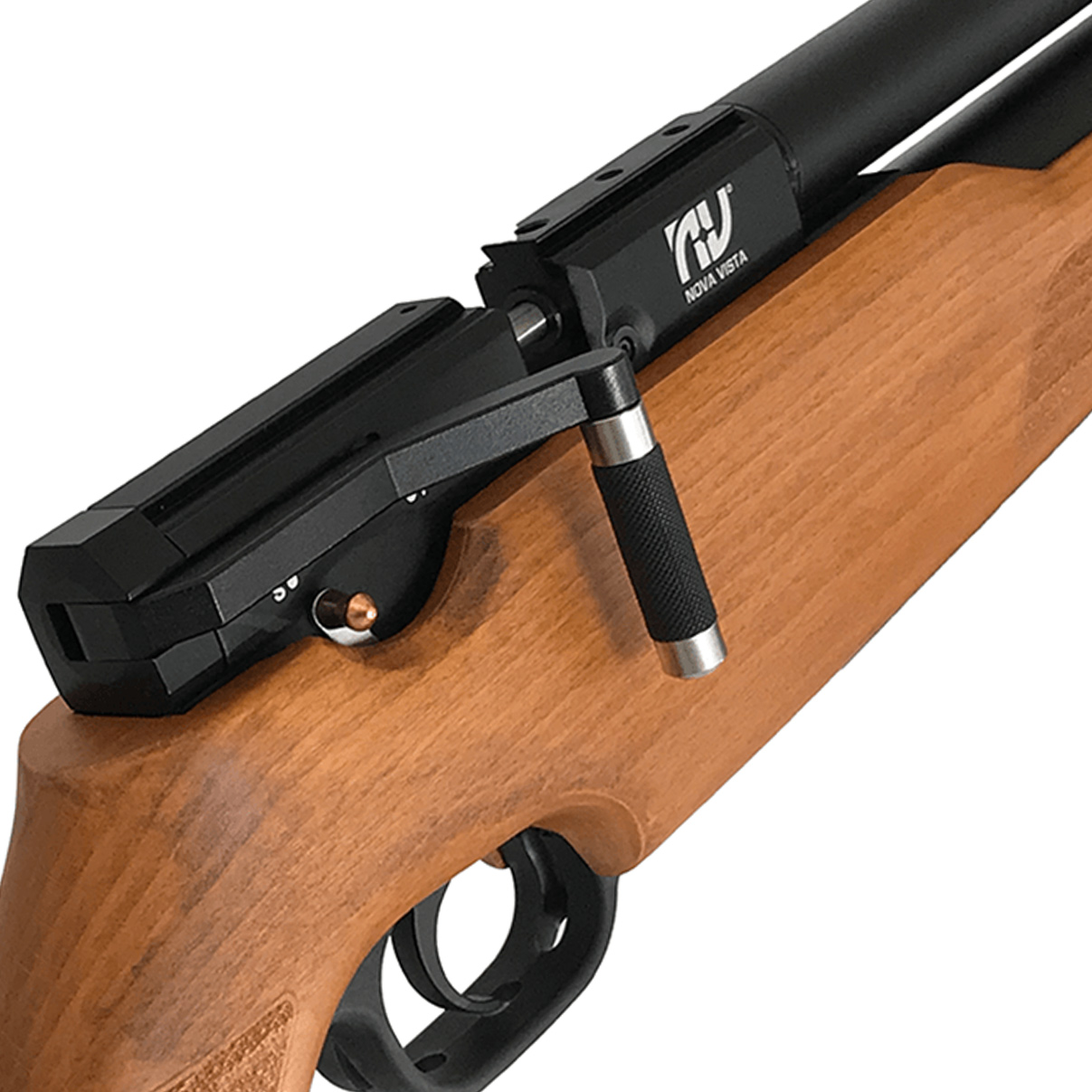 Carabina de Pressão PCP Nova Vista Alpha 5,5mm Wood Madeira Regulada Seletor de Potência High/Low - Imagem 5