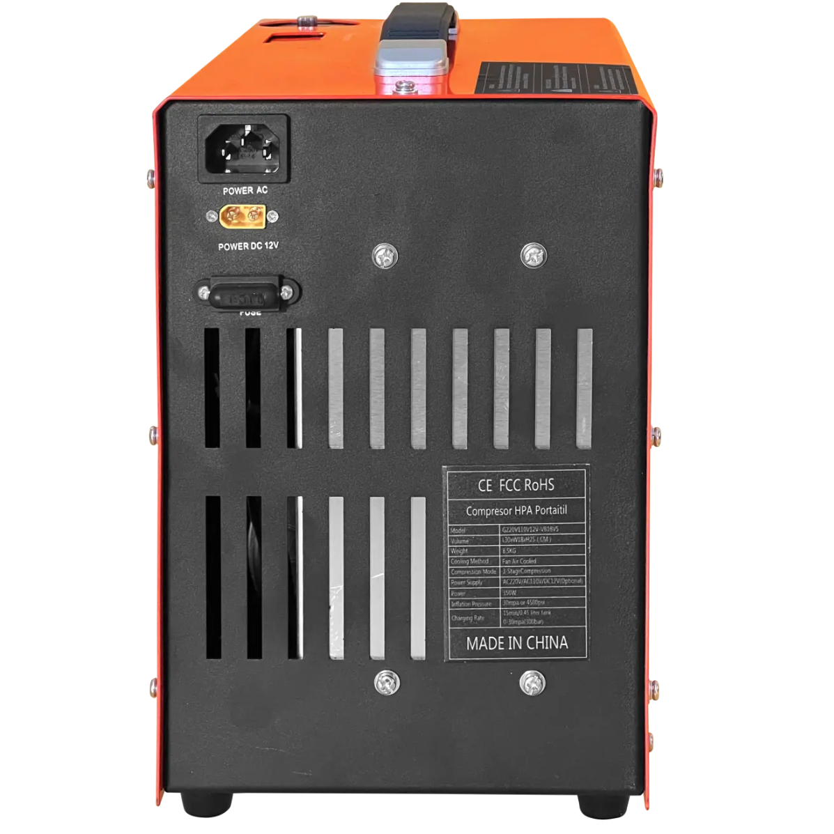 Compressor de Ar para Carabina PCP FXR Auto Stop Trivolt 12V 110V 220V 300BAR 4350PSI FXR-360 - Imagem 5