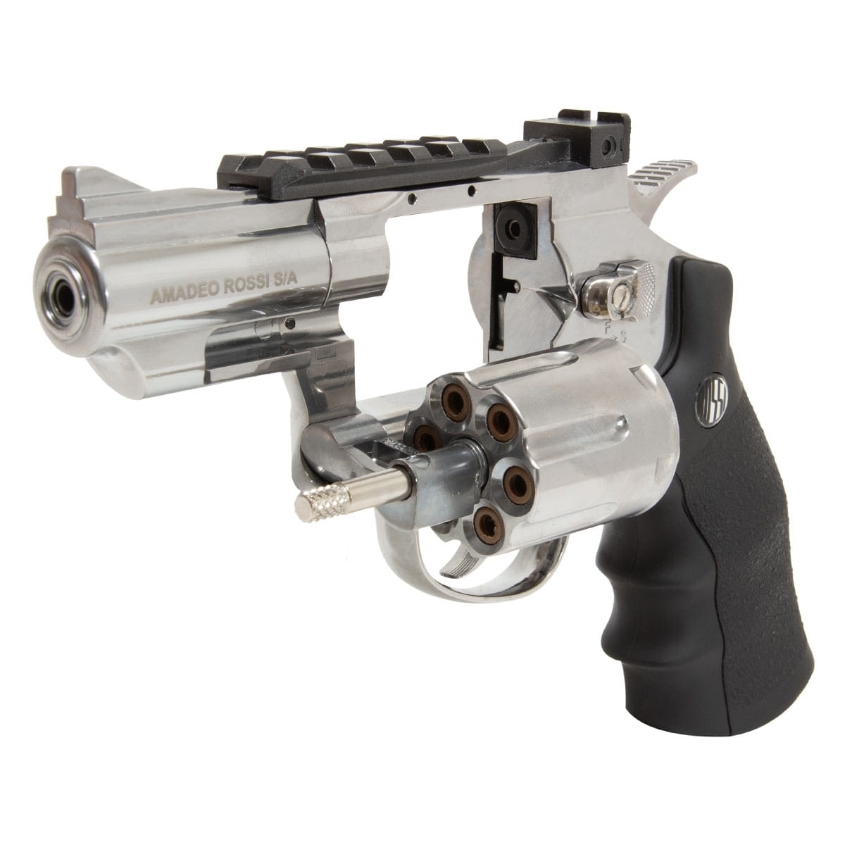 Revólver de Pressão Rossi 708S CO2 4,5mm Full Metal - Imagem 6
