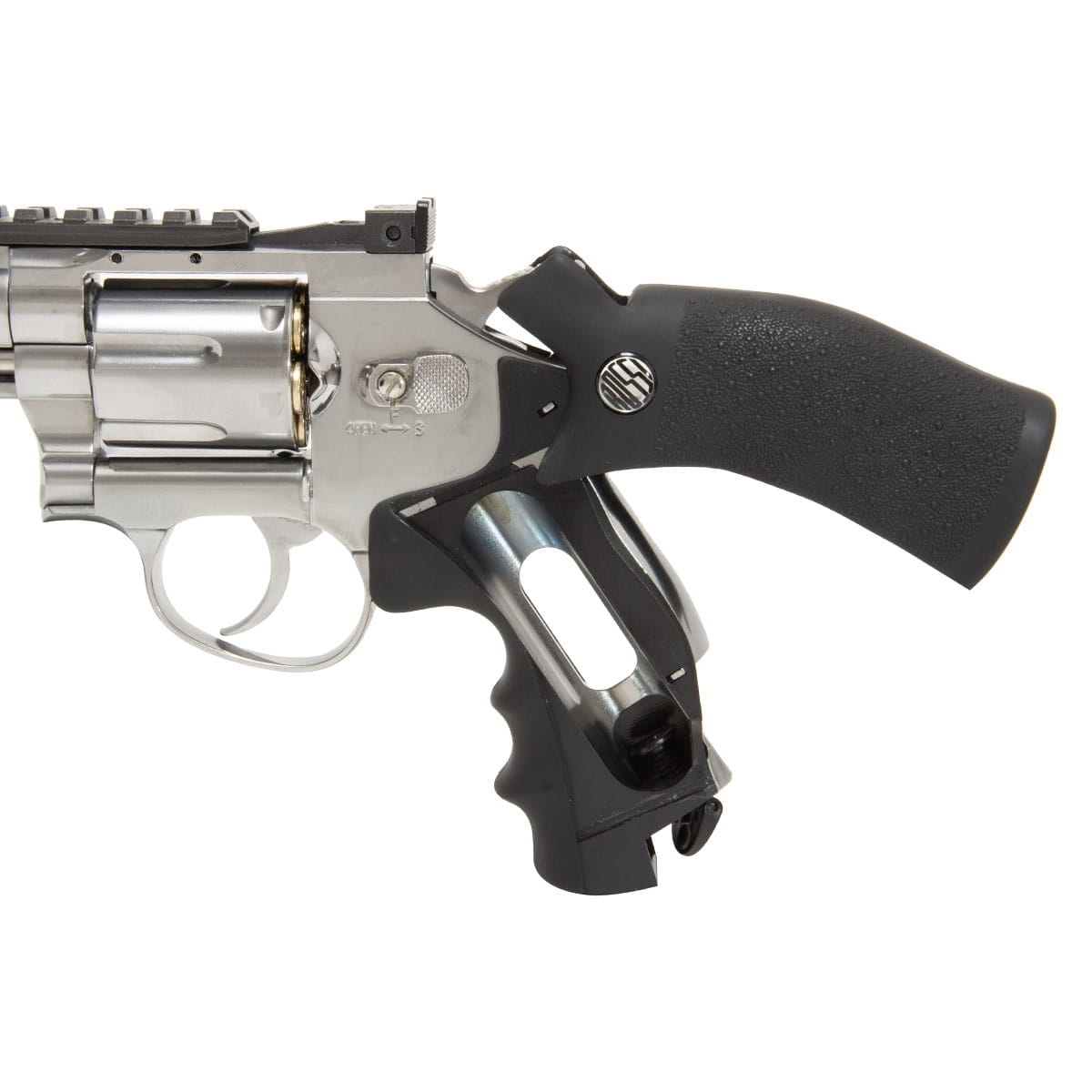 Revólver de Pressão Rossi 708S CO2 4,5mm Full Metal - Imagem 2