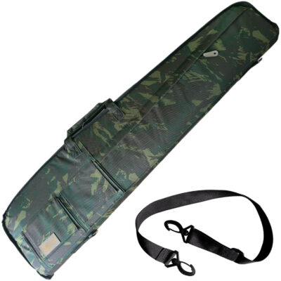 Capa para Carabina de Pressão Militari 120cm x 29cm Camuflada EB Estojo Espuma 3cm Rifle Espingarda