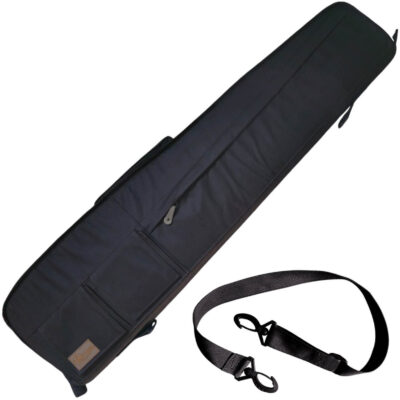 Capa para Carabina de Pressão Militari 120cm x 29cm Preta Estojo Nylon Espuma 3cm Rifle Espingarda