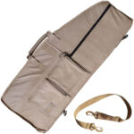 Capa para Carabina de Pressão Militari 98cm x 37cm Bege PCP Bullpup Estojo Couro Corotan Espuma 3cm