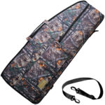 Capa para Carabina de Pressão Militari 98cm x 37cm Camuflado Floresta PCP Bullpup Estojo Espuma 3cm