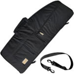 Capa para Carabina de Pressão Militari 98cm x 37cm Preta PCP Bullpup Estojo Nylon com Espuma 3cm