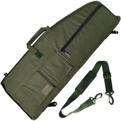 Capa para Carabina de Pressão Militari 98cm x 37cm Verde Militar PCP Bullpup Estojo Nylon com Espuma 3cm