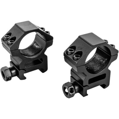 Mount 22mm para Luneta Trilho Picatinny 7/8 Suporte Alto para Tubo 25mm Reforçado 4 Parafusos (Par)