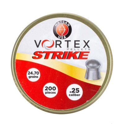 Chumbinho Hatsan Vortex Strike 6.35mm (.25) 1,60g 200un. para Espingarda Carabina de Pressão PCP