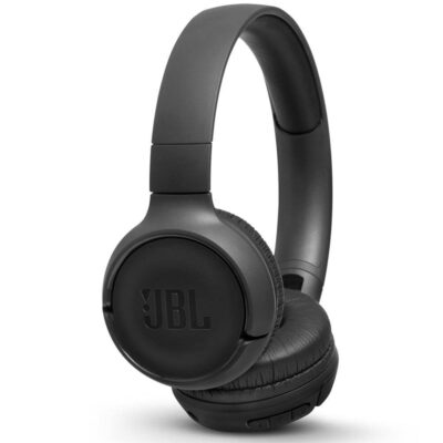 Fone de Ouvido JBL Tune 500BT Preto Pure Bass Sem fio Bluetooth Com Microfone e Controle T500BT