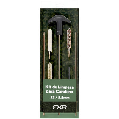 Kit de Limpeza para Carabina de Pressão 5,5mm / .22 Pistola Revólver Rifle 22 Espingarda FXR 6 Pcs