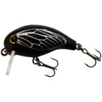 Isca Artificial REBEL Teeny Wake-R Preta com Asa Prateada T91524 Superfície para Tilápia Black Bass