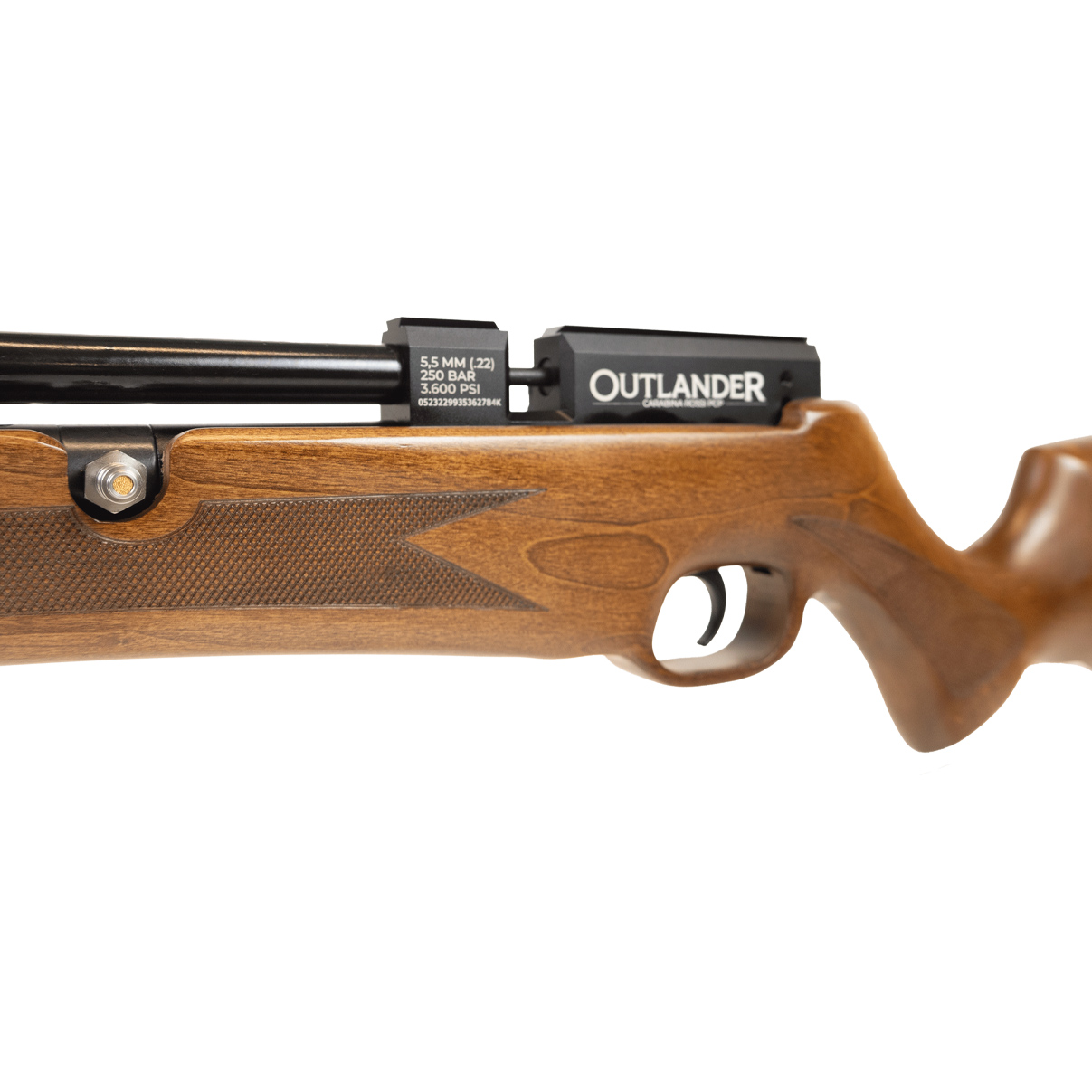 Carabina de Pressão PCP Rossi Outlander VR Madeira 5.5mm com Válvula Reguladora Supressor de Ruídos - Imagem 6