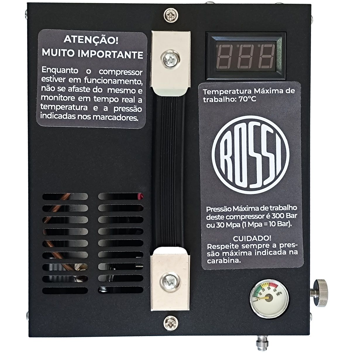 Compressor de Ar para Carabina PCP Rossi Tuxing 300 BAR 4350 PSI Alta Pressão Trivolt 12V 110V 220V - Imagem 6