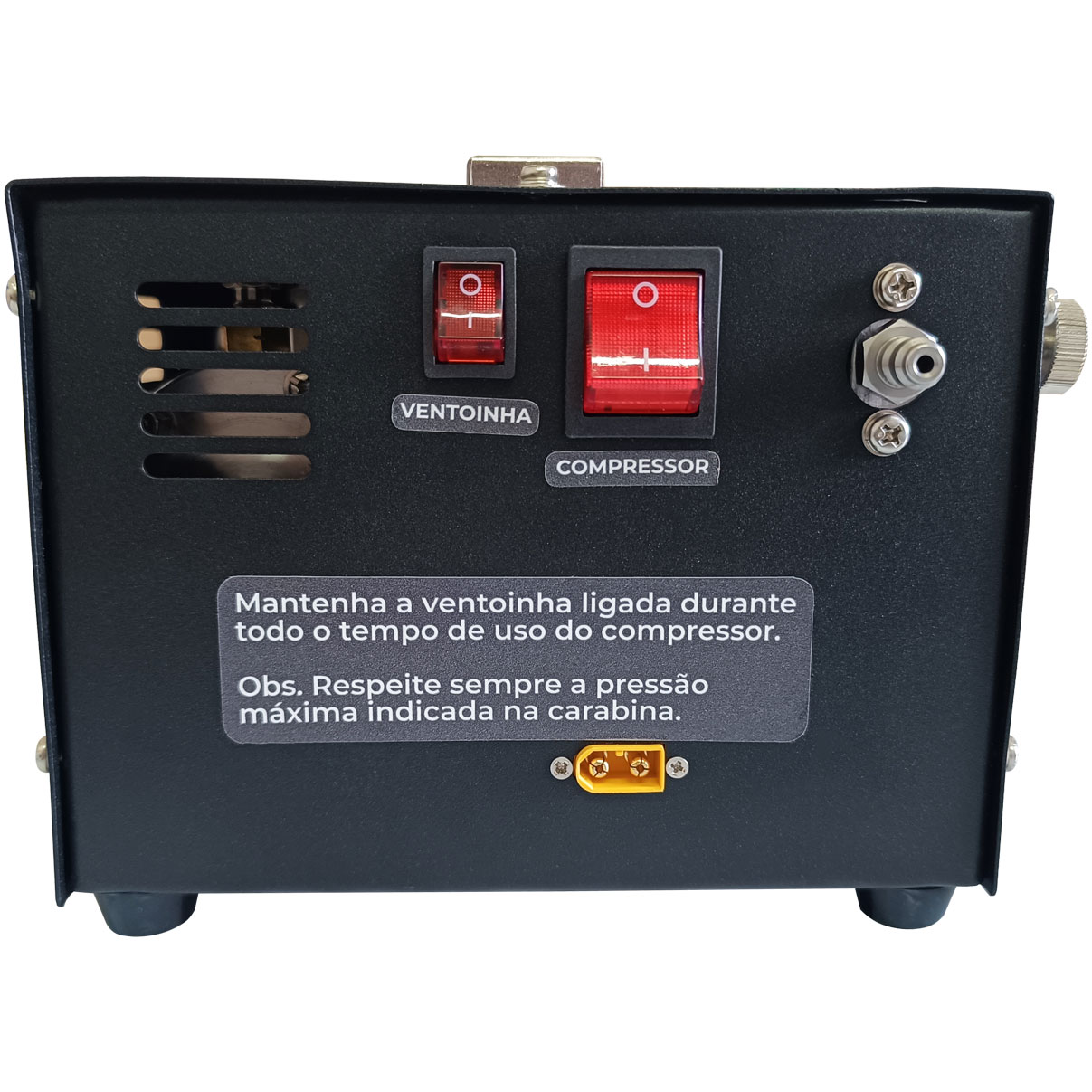 Compressor de Ar para Carabina PCP Rossi Tuxing 300 BAR 4350 PSI Alta Pressão Trivolt 12V 110V 220V - Imagem 7