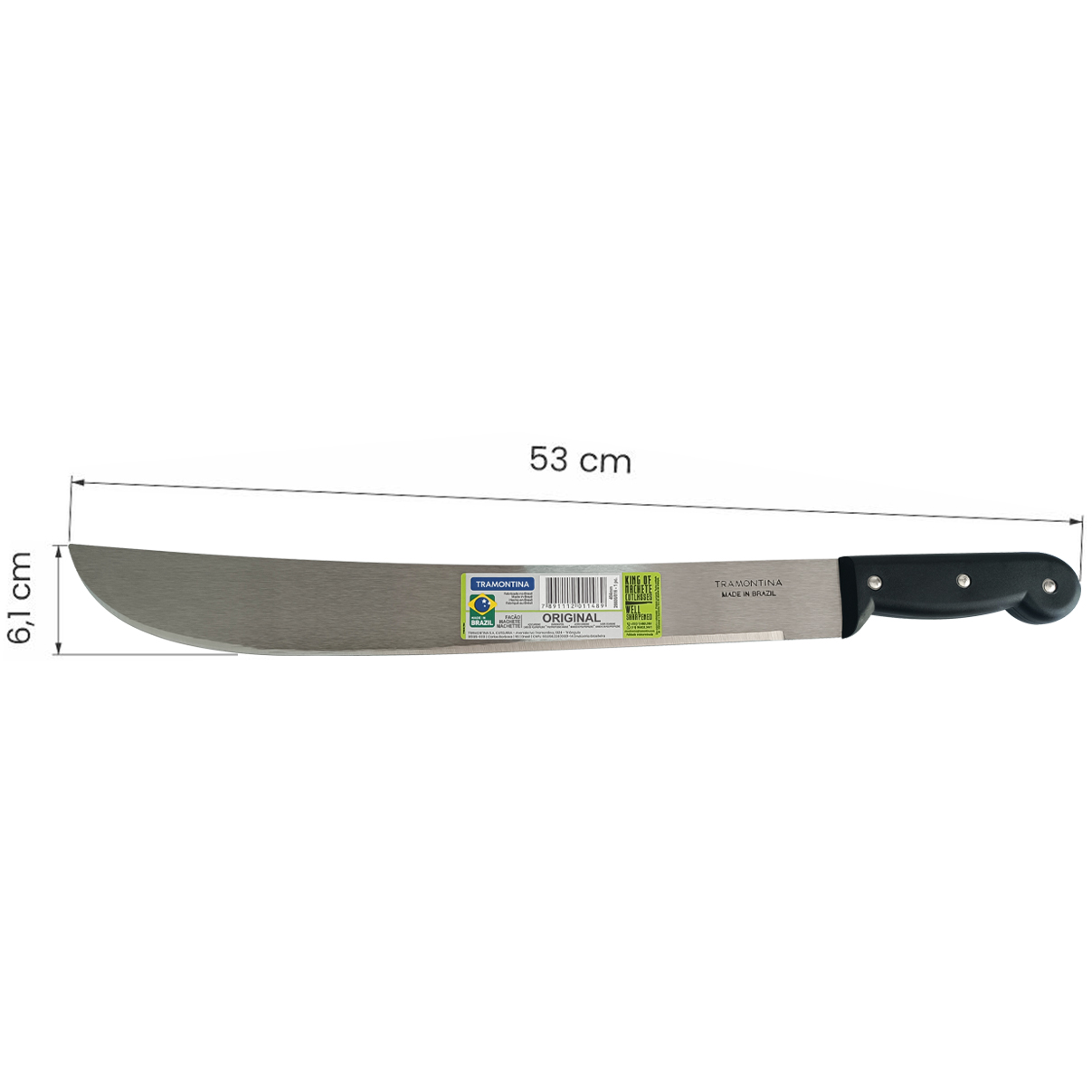 Facão Tramontina 16 Polegadas para Mato Lâmina de Aço Carbono 40 cm Cabo de Polipropileno 12,5 cm - Imagem 4
