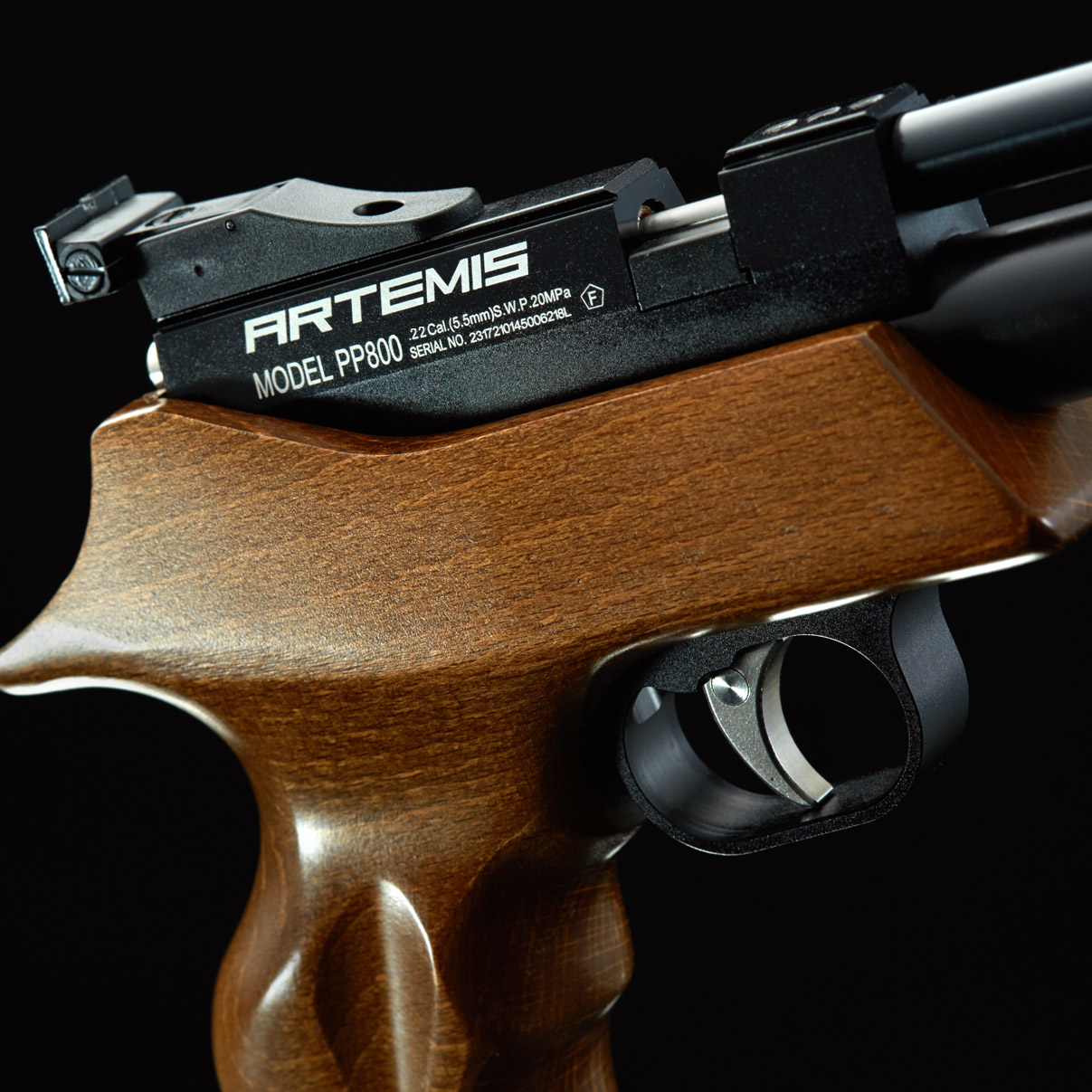 Pistola de Pressão PCP Artemis PP800R Target 5.5mm com Válvula Reguladora Ajuste Gatilho Competição - Imagem 7