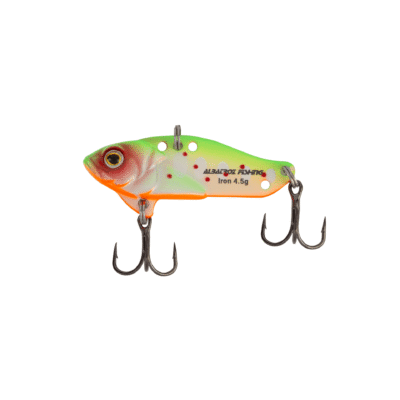 Isca Artificial Albatroz Ferrinho Iron Vibe 4,5g 35mm Branco com Verde 08 Fundo para Tilápia Joana