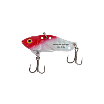Isca Artificial Albatroz Ferrinho Iron Vibe 4,5g 35mm Prateada com Vermelho 10 para Tilápia Joana