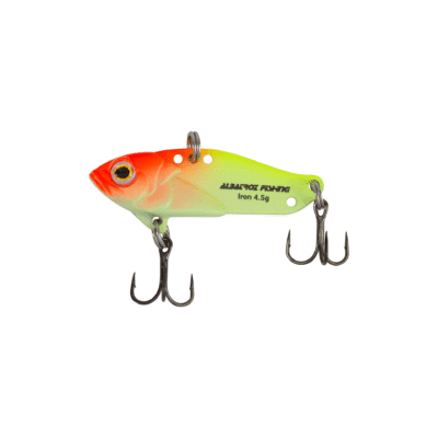 Isca Artificial Albatroz Ferrinho Iron Vibe 4,5g 35mm Amarelo Osso Laranja 01 para Tilápia Joana