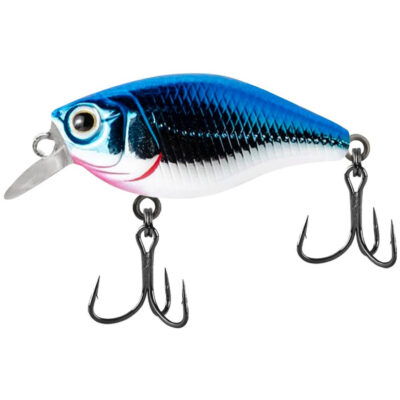 Isca Artificial Marine Mini Crank Pequena CHB11 Prateada Azul 3.8cm 4g Meia Água Tilápia Black Bass