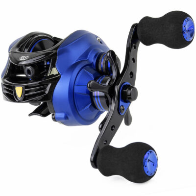 Carretilha Albatroz Coral Blue Azul Manivela Esquerda