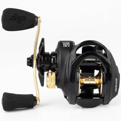 Carretilha Albatroz V73 Black Preta Dourada Manivela Esquerda