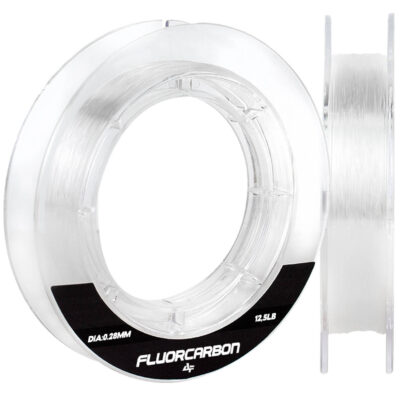 Linha Fluorcarbono Albatroz Fishing 0.28mm 12,5lb (5,6 kg) 50m para Pesca Leader Transparente Monofilamento