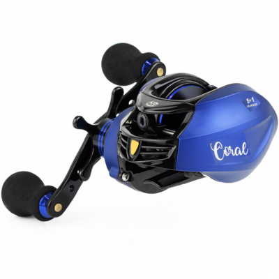 Carretilha Albatroz Coral Blue Azul Manivela Direita