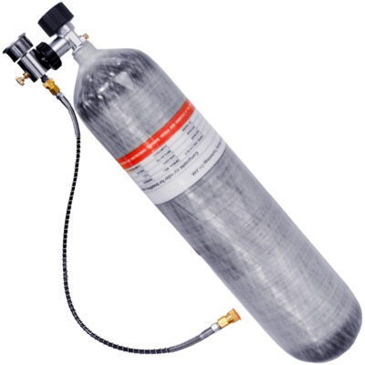 KIT Cilindro de Fibra de Carbono 6,8L + Válvula de Pressão + Estação de Recarga Para PCP FXR