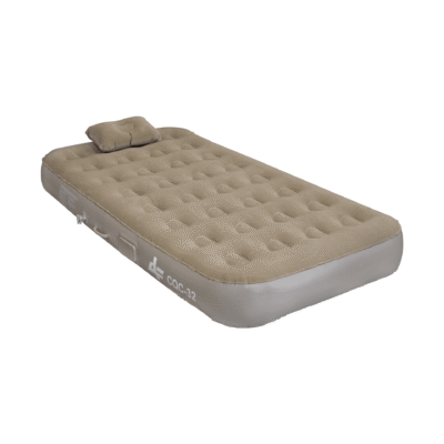 Colchão Inflável Albatroz CQC-32 Solteiro Bege + Bomba a Bateria + Travesseiro