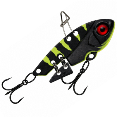 Isca Artificial Ferrinho Marine Mini Vib 3,6g 3.3cm Preto Verde Black Chatreuse Tiger Fundo BKCT79