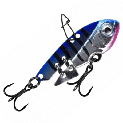 Isca Artificial Ferrinho Marine Mini Vib 5,3g 3.3cm Azul Prateado Chrome Blue Tiger Fundo Cor CHBT81