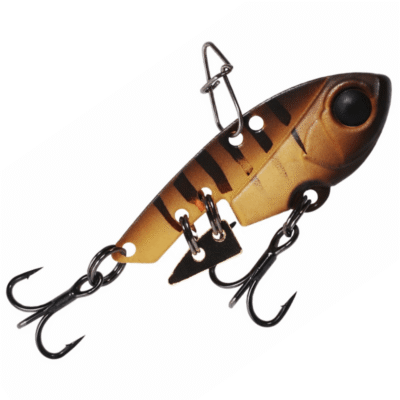 Isca Artificial Ferrinho Marine Mini Vib 5,3g 3.3cm Marrom Dourado Brown Tiger Fundo Cor BRT83