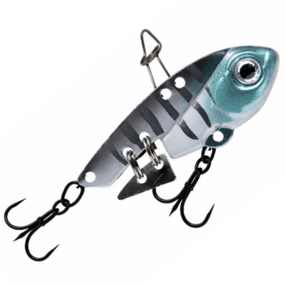 Isca Artificial Ferrinho Marine Mini Vib 3.6g 3.3cm Cinza Grey Green Head Tiger Fundo Cor GGHT89