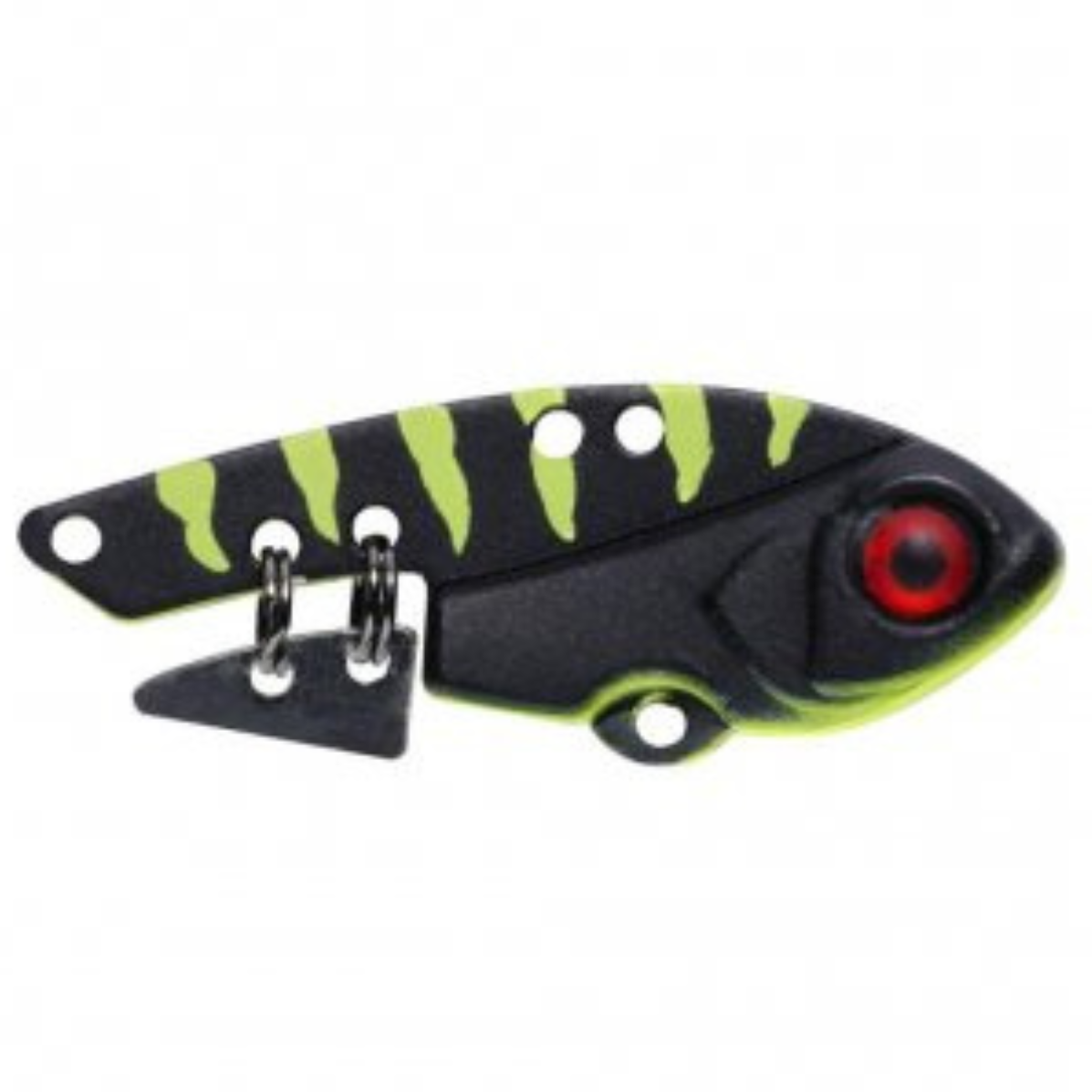 Isca Artificial Ferrinho Marine Mini Vib 3,6g 3.3cm Preto Verde Black Chatreuse Tiger Fundo BKCT79 - Imagem 7