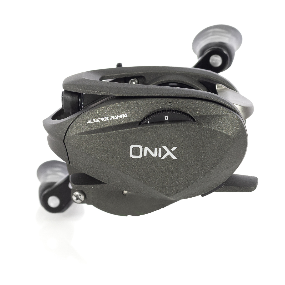 Carretilha Albatroz Onix Black Preta Manivela Direita - Imagem 2