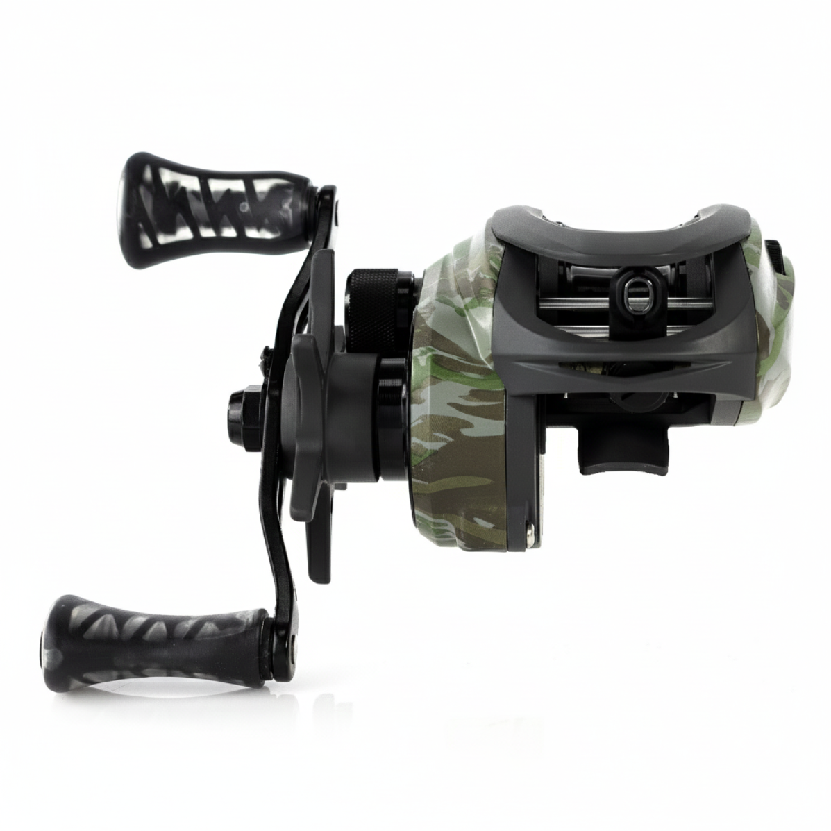 Carretilha Albatroz Onix Camuflada Camu Graphite Manivela Direita - Imagem 4