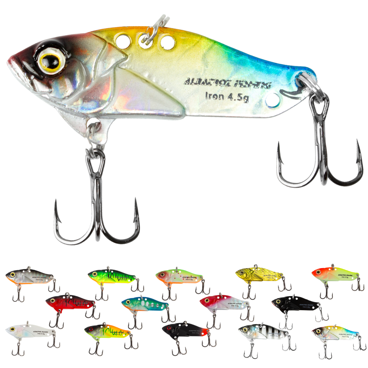Isca Artificial Albatroz Ferrinho Iron Vibe 4,5g 35mm Colorido 14 para Tilápia Joana - Imagem 2