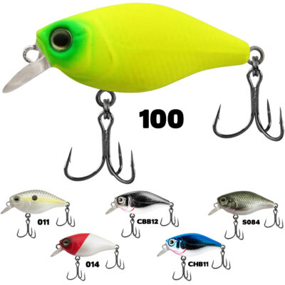 Isca Artificial Marine Mini Crank 100 Amarela 3.8cm 4g Meia Água Pequena Para Tilápia Black Bass – 02