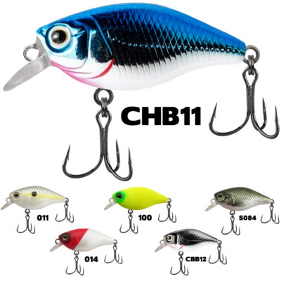 Isca Artificial Marine Mini Crank CHB11 Prateada Azul 3.8cm 4g Meia Água Para Tilápia Black Bass – 02
