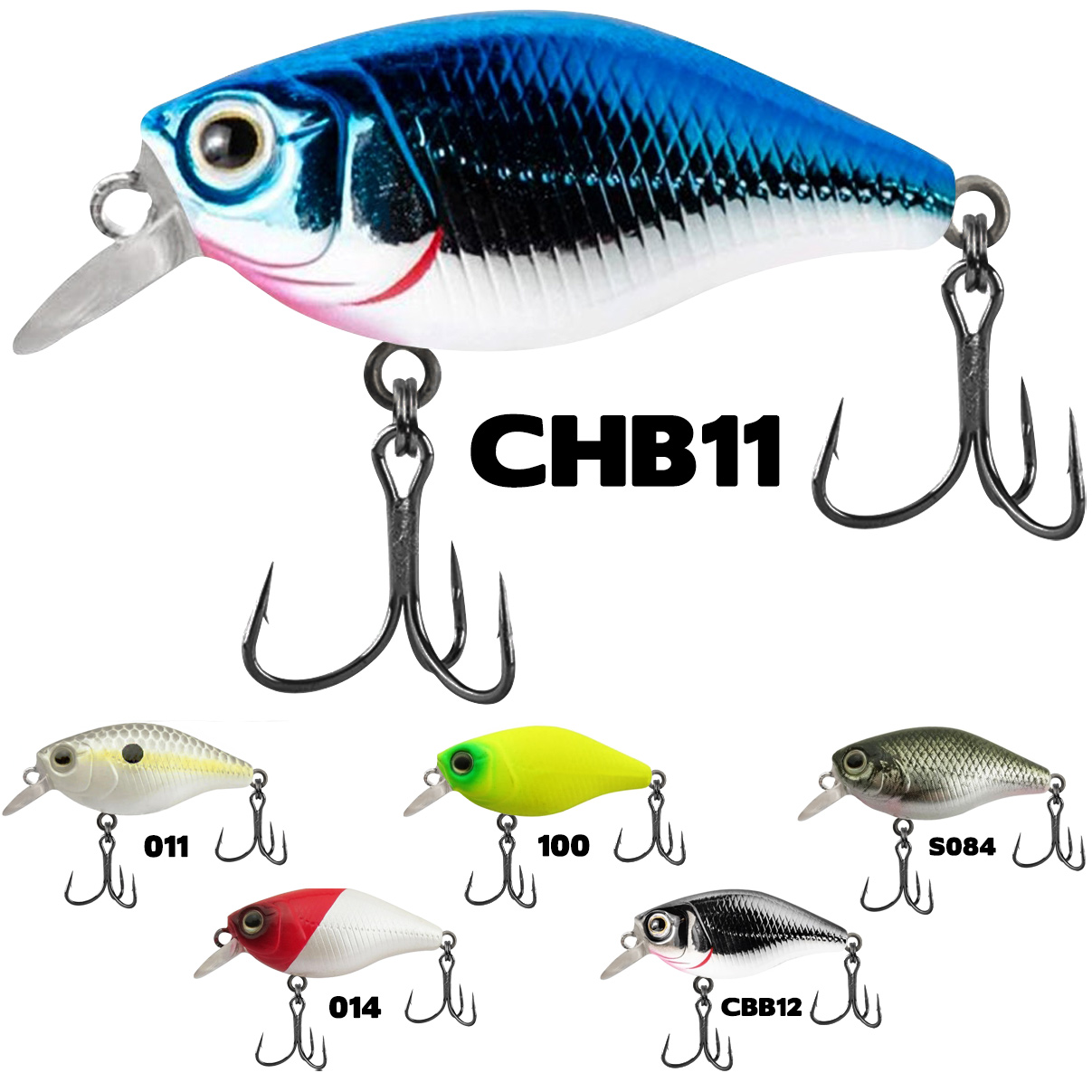 Isca Artificial Marine Mini Crank Pequena CHB11 Prateada Azul 3.8cm 4g Meia Água Tilápia Black Bass - Imagem 2