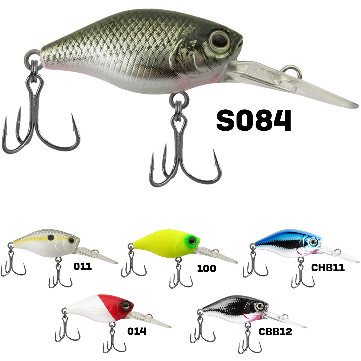 Isca Artificial Marine Mini Crank DEEP S084 Cinza 3.8cm 4,3g Barbeluda Para Tilápia Black Bass - Imagem 2