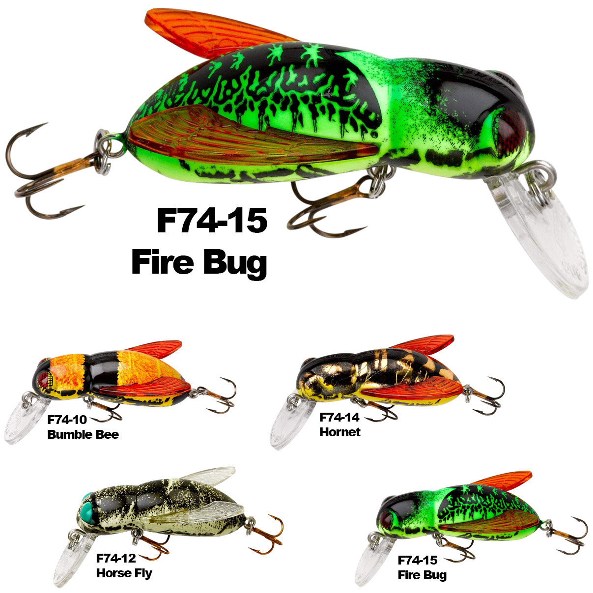 Isca Artificial REBEL Bumble Bug Inseto Abelha Mosca Amarela/Verde F74-15 Pequena 3,7cm 3g para Tilápia Black Bass - Imagem 2